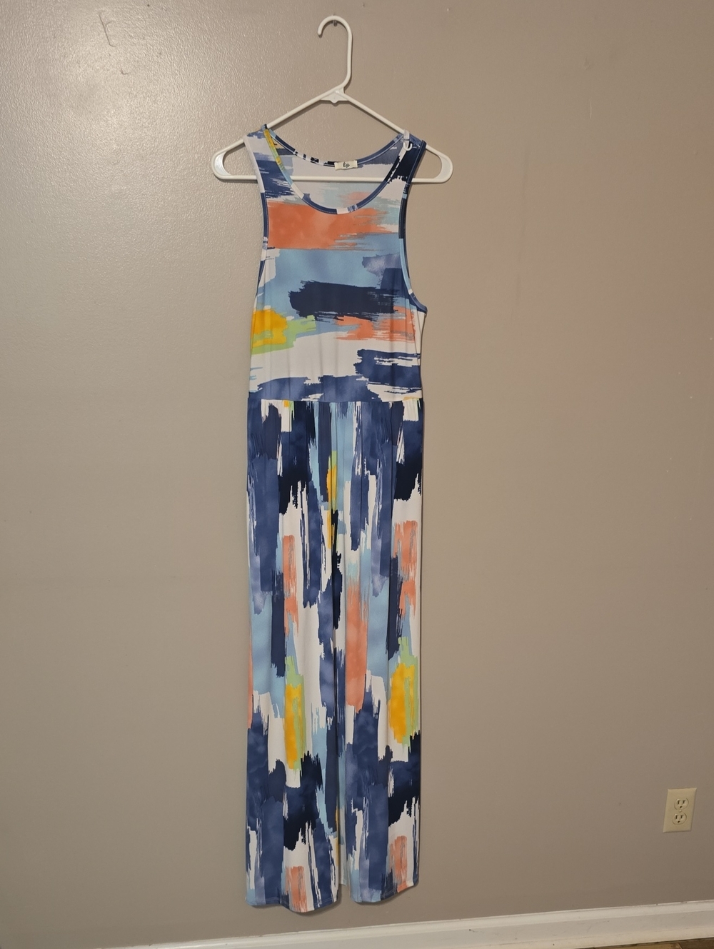 EGY Sleeveless Maxi Multicolor‎ Dress Womens Size Large